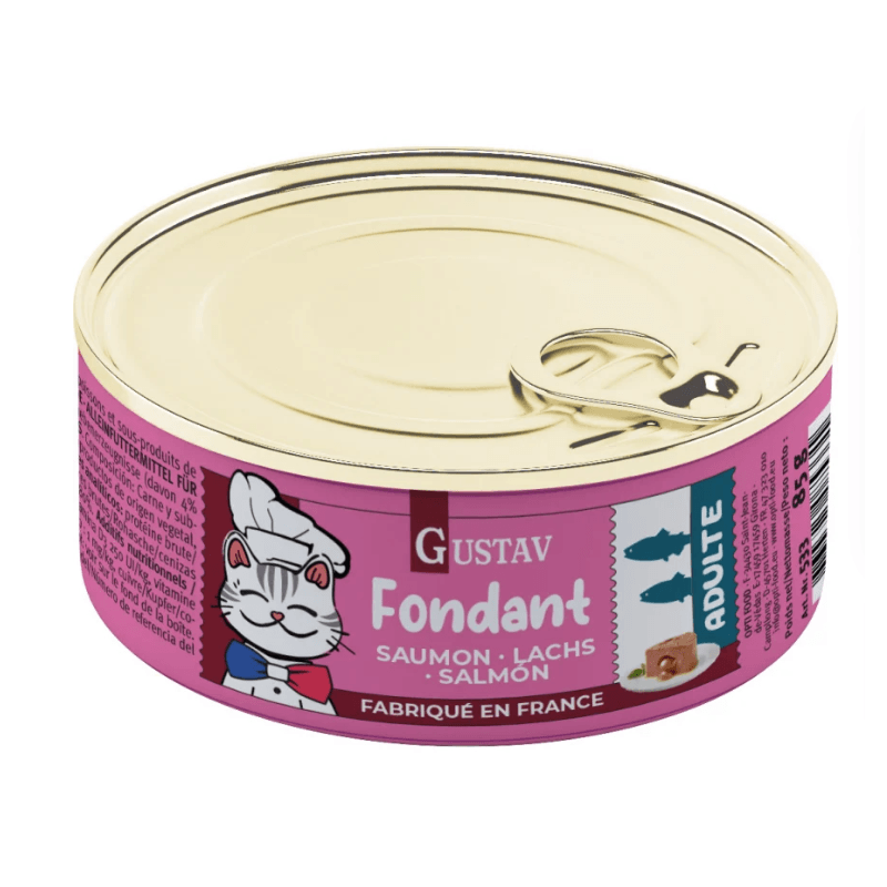 GUSTAV FONDANT CHAT ADULTE SAUMON 85gr