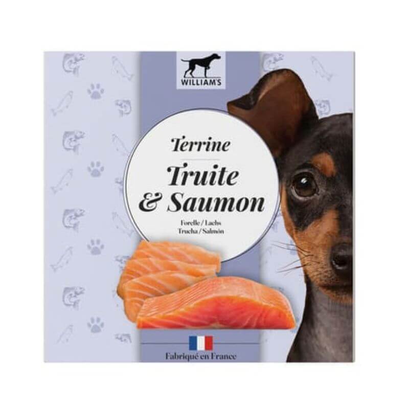 WILLIAM'S TERRINE TRUITE/SAUMON 80g pour chien