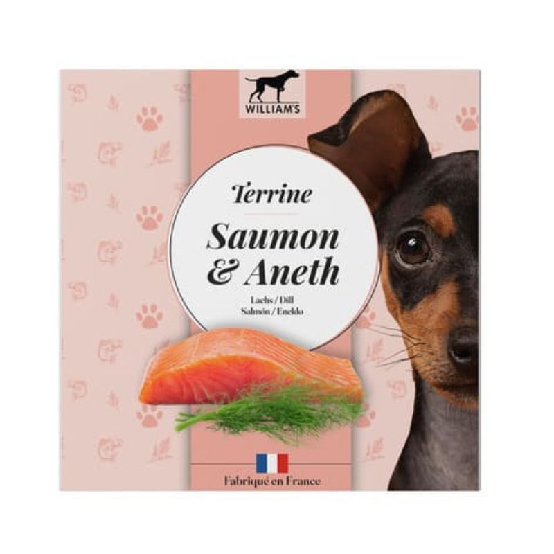 WILLIAM'S TERRINE SAUMON/ANETH 80g pour chien