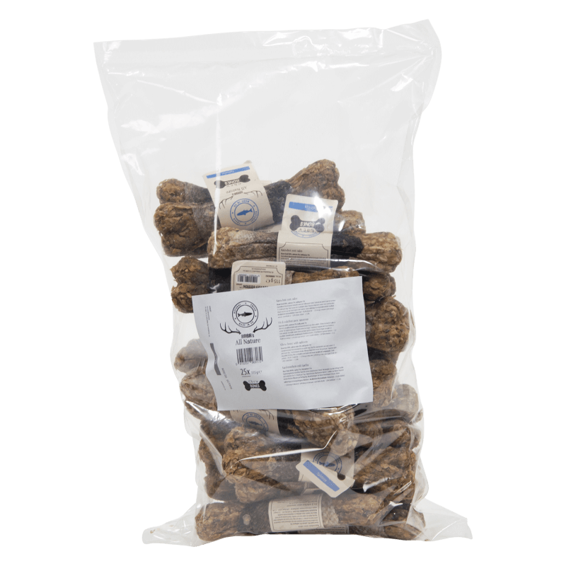 HAB ALL NATURE Os à Mâcher avec Saumon-115g 17cm