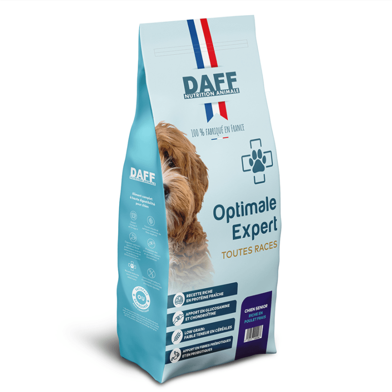 DAFF OPTIMALE EXPERT TOUTES RACES SENIOR 12KG – Poulet Frais