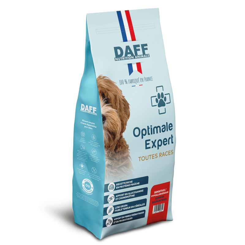 DAFF OPTIMALE EXPERT TOUTES RACES HYPOALLERGENIQUE Saumon 12KG
