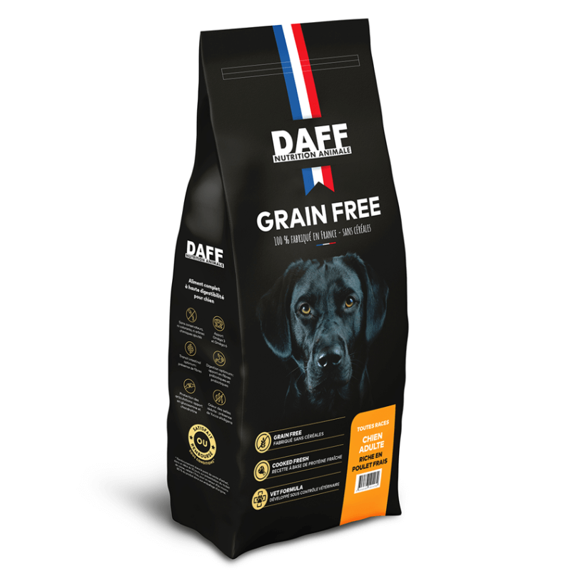 DAFF GRAIN FREE CHIEN ADULTE POULET FRAIS 12KG