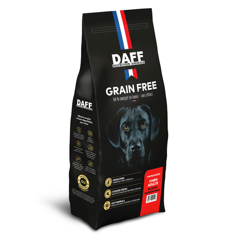 DAFF GRAIN FREE CHIEN ADULTE SAUMON FRAIS 12KG