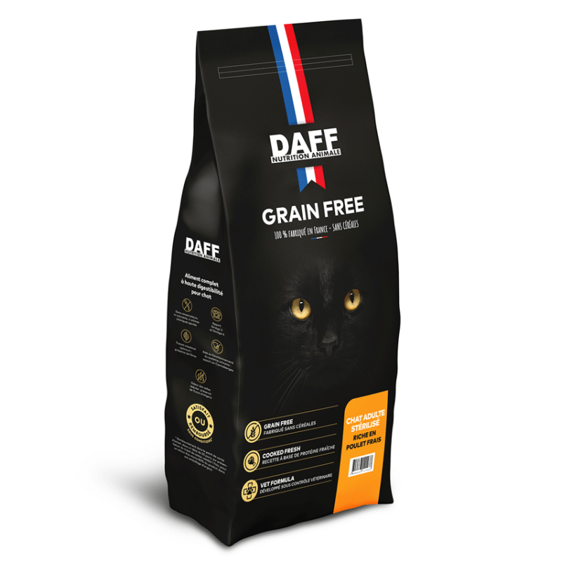 DAFF GRAIN FREE CHAT STERILISE POULET FRAIS 2KG