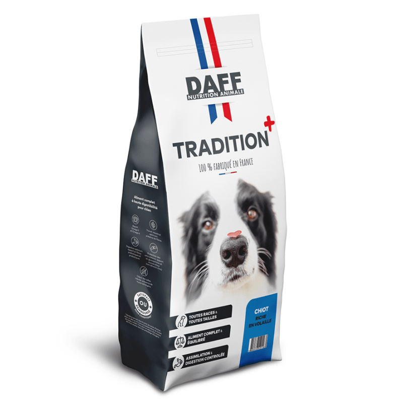 DAFF TRADITION + CHIOT RICHE EN VOLAILLE 12KG
