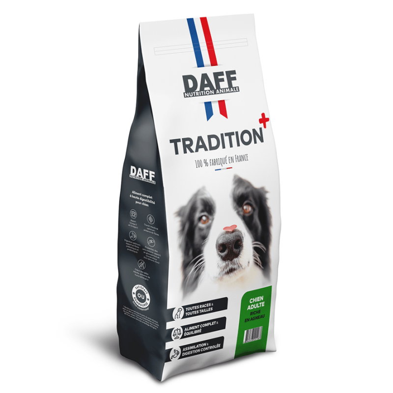 DAFF TRADITION+ Chien Riche en Agneau 3 Kg