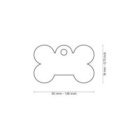 Médaille Basic petit os laiton doré