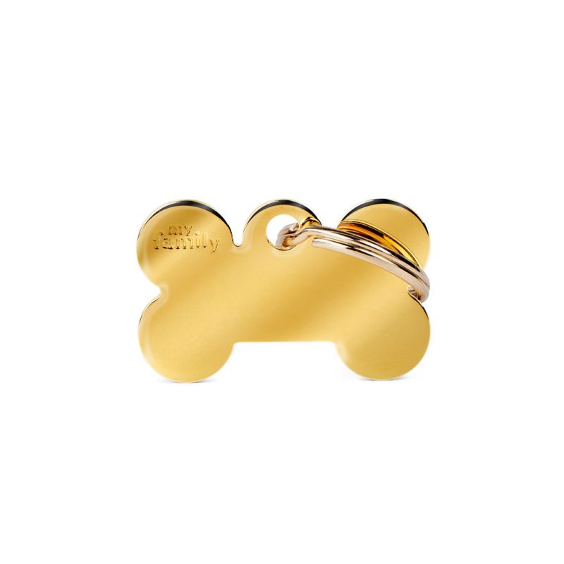 Médaille Basic petit os laiton doré