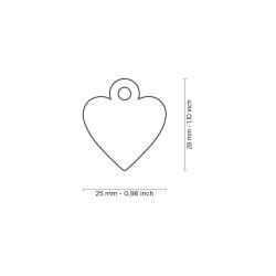 Médaille Basic petit cœur alu rose