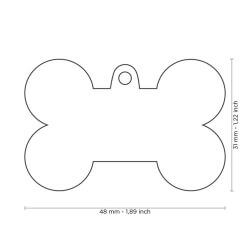 Médaille Basic grand os XL alu rouge