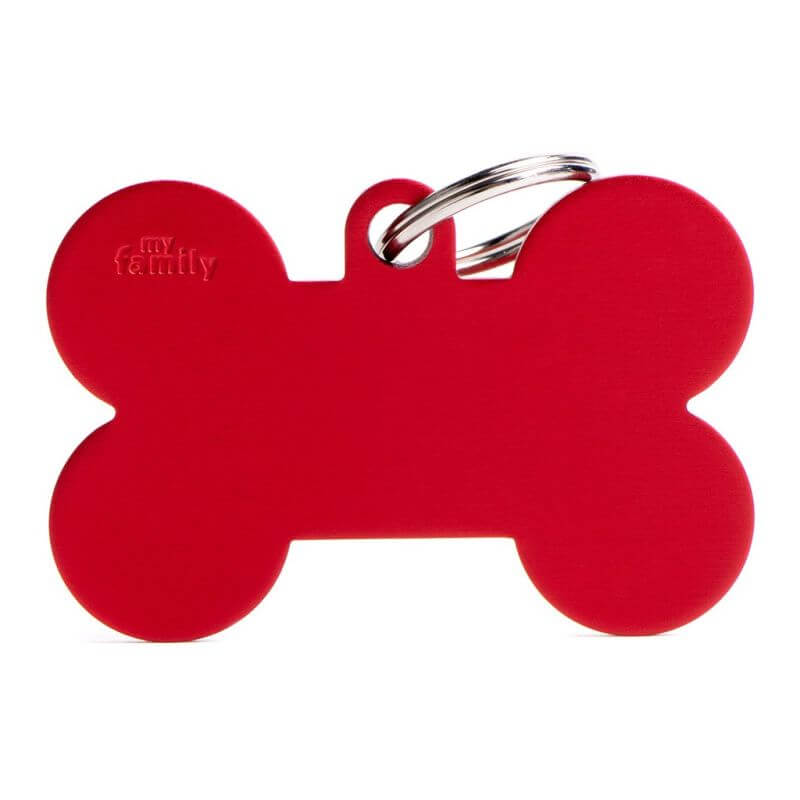 Médaille Basic grand os XL alu rouge