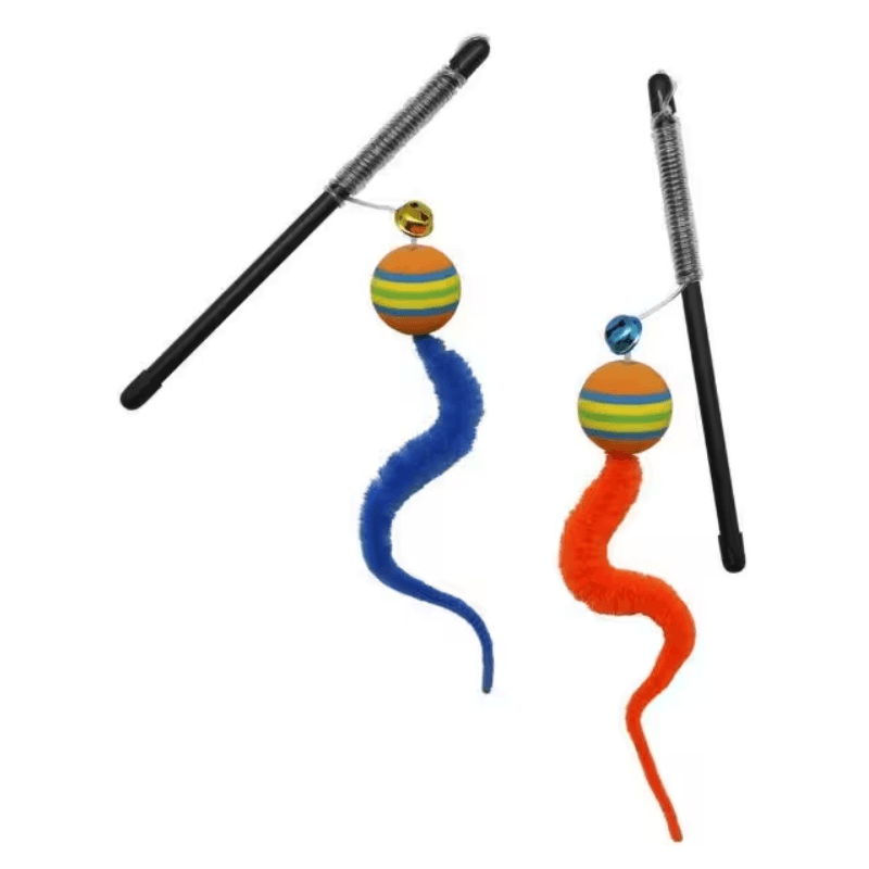 CANNE A TRAINER BALLE MOUSSE ET SERPENTIN 2 COUL. ASS.