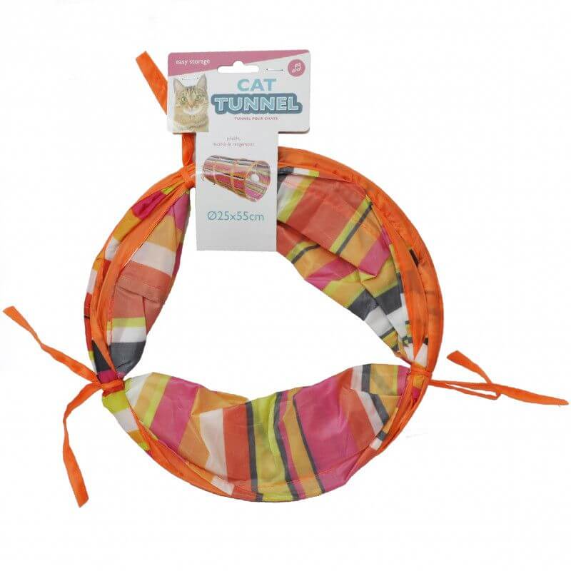 CAT TUNNEL W/PLUSH BALL diam.25x55cm