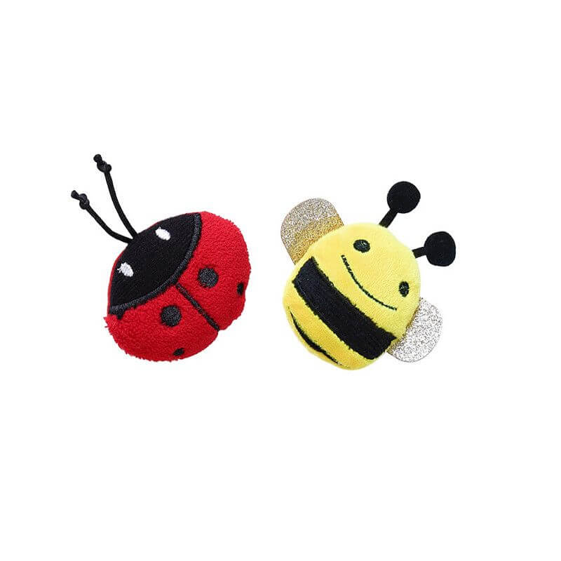 CAT TOY W/CATNIP, ABEILLE OU COCCINELLE 8x8.5cm