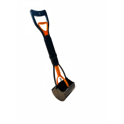 PINCE RAMASSE CROTTE AVEC POIGNEE 59cm VERT/ORANGE