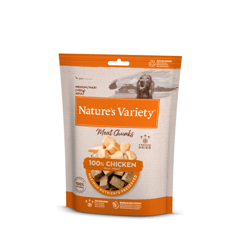 NV chien Freeze Dried Snack Chunks Poulet 50g
