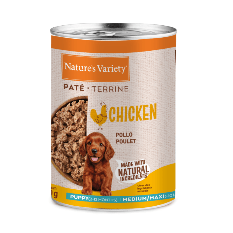 NV chien Pâté Chiot Med/Max poulet 400g