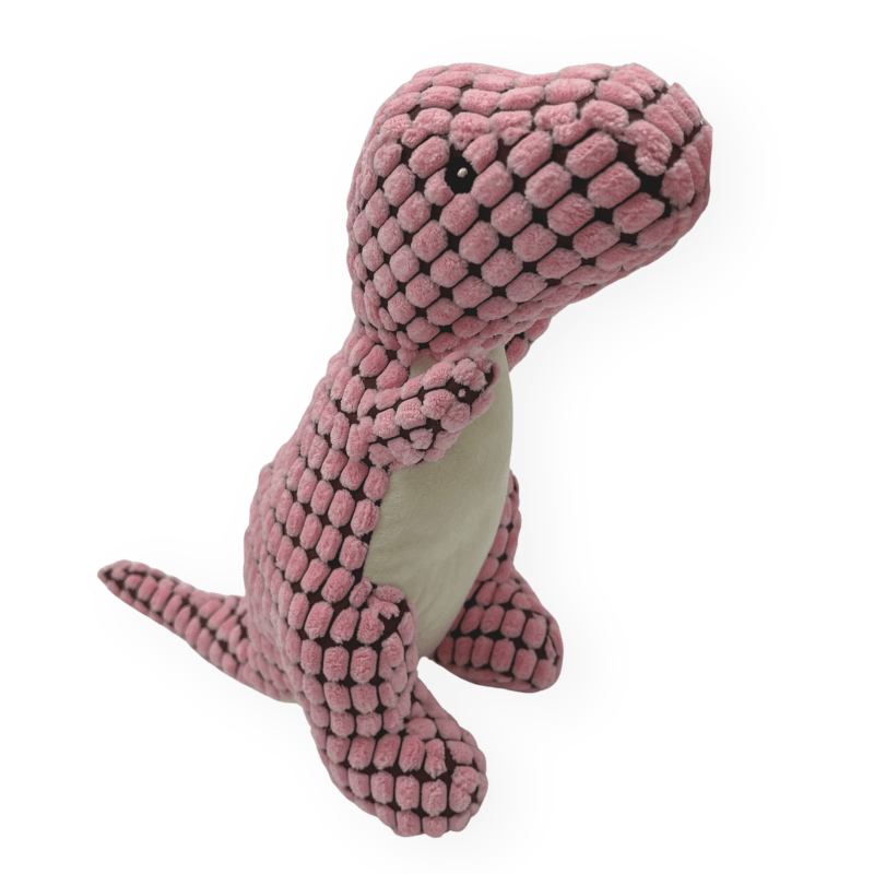 Jouet peluche Dinosaure rose 28 cm