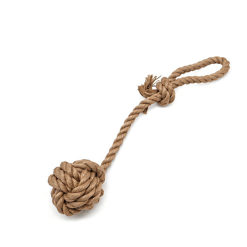 jouet corde longue + petite poignée + boule mod 40