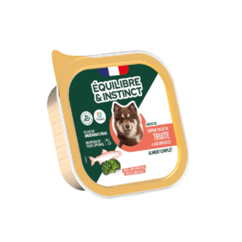 E&I BARQUETTE 300G CHIEN TRUITE BROCOLIS