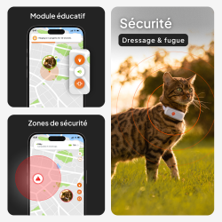 Collier GPS chat Weenect XS blanc