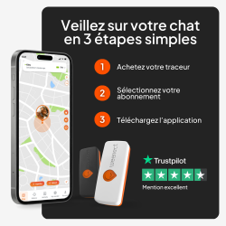 Collier GPS chat Weenect XS blanc