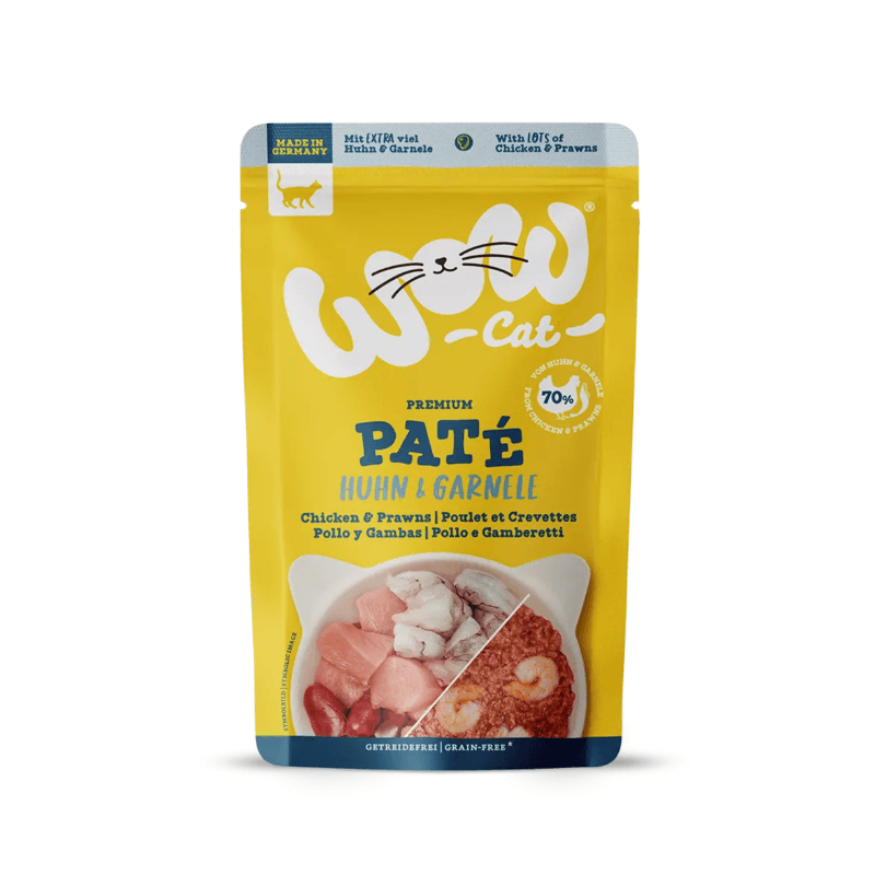 WOW CHAT PATEE ADULT POULET & CREVETTES 125 GR