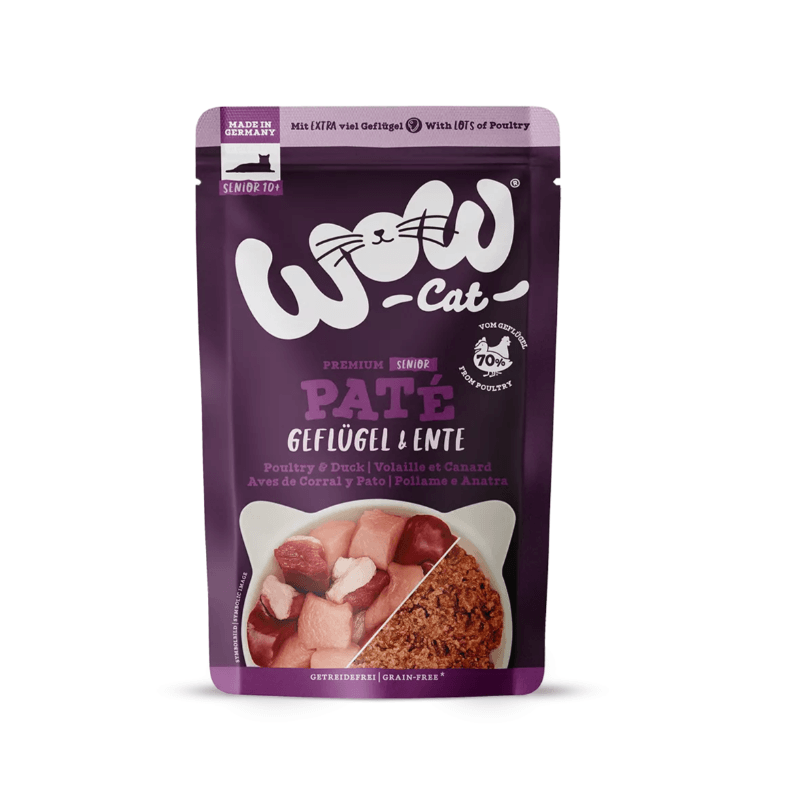 WOW CHAT PATEE SENIOR VOLAILLE & CANARD 125 GR
