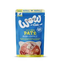 WOW CAT pâtée Junior Poulet et Crevettes pour chaton 125 g