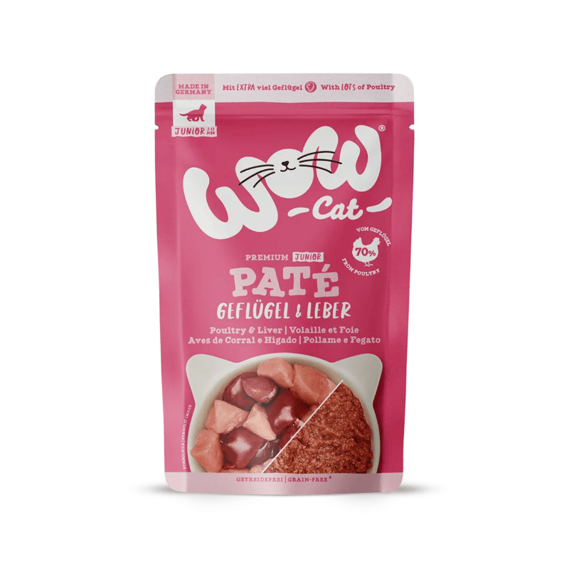 WOW CAT pâtée Junior Volaille et Foie pour chaton 125 g
