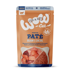 WOW CAT pâtée adulte Poulet et Saumon 125 g