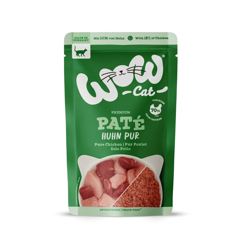 WOW CAT pâtée adulte au poulet pour chat 125 g WOW CAT pâtée adulte au poulet pour chat 125 g