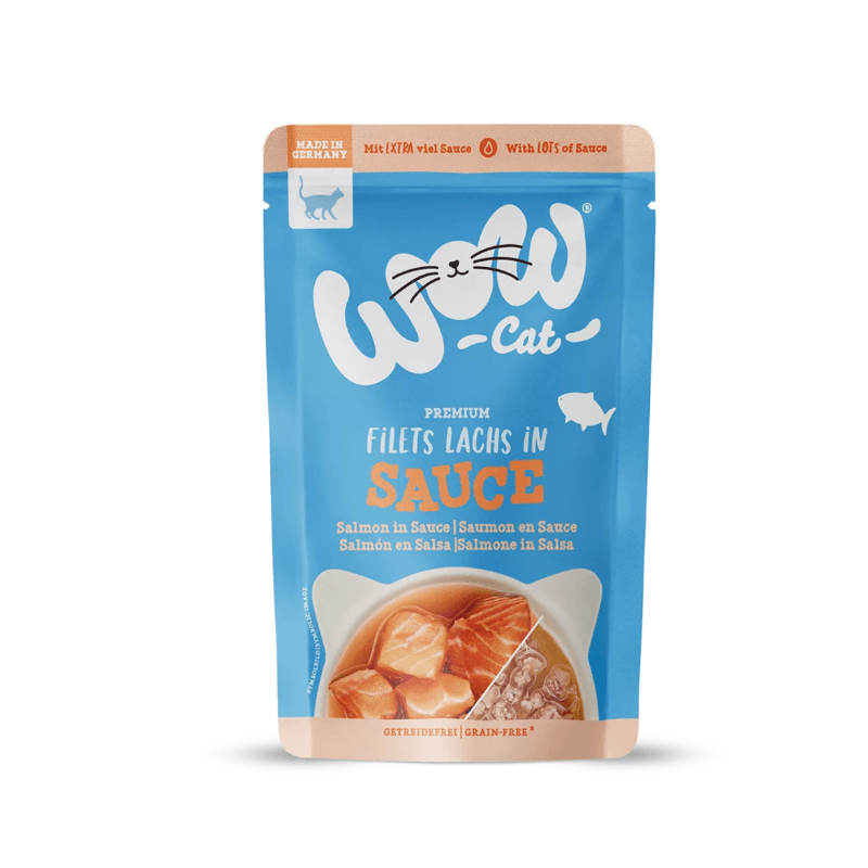 WOW CAT Sauce Adulte Saumon pour chat 85 g WOW CAT Sauce Adulte Saumon pour chat 85 g
