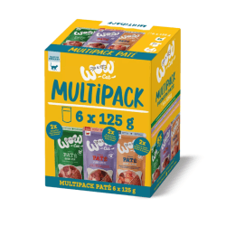 WOW CAT Pâtée Adulte Multipack 6 x 125 g pour chat