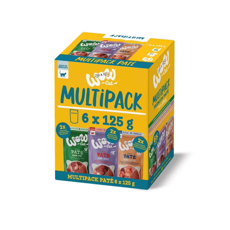 WOW CAT Pâtée Adulte Multipack 6 x 125 g pour chat WOW CAT Pâtée Adulte Multipack 6 x 125 g pour chat