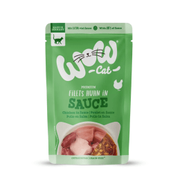 WOW CAT Sauce Adulte Poulet 85 g pâtée pour chat