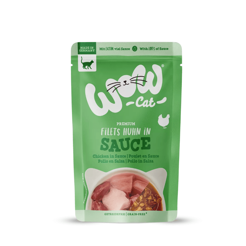 WOW CAT Sauce Adulte Poulet 85 g pâtée pour chat