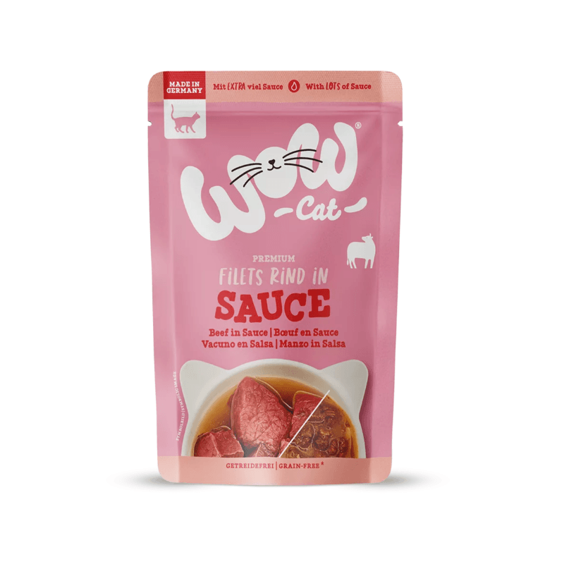 WOW CAT Sauce Adulte Bœuf 85 g pâtée pour chat