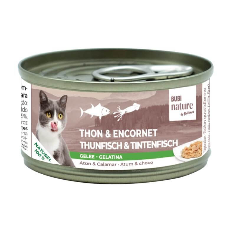 Bubi Nature Chat Thon et Encornet en Gelée 70 g Bubi Nature Chat Thon et Encornet en Gelée 70 g