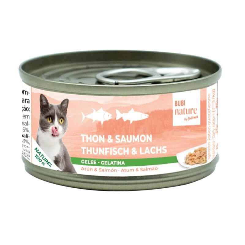 Bubi Nature Chat Thon et Saumon en Gelée 70 g Bubi Nature Chat Thon et Saumon en Gelée 70 g