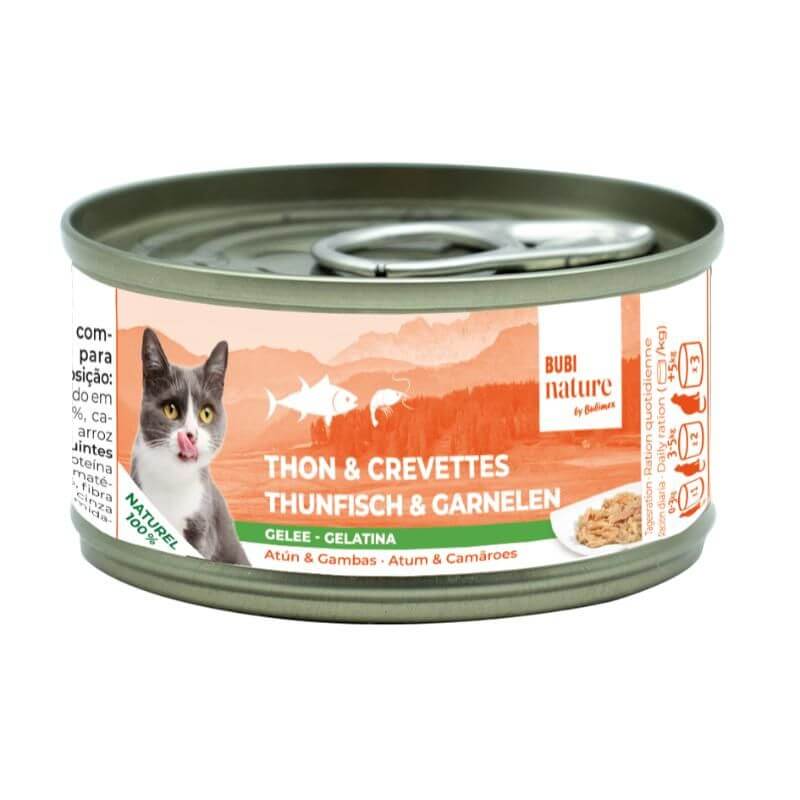 Bubi Nature Chat Thon et Crevettes en Gelée 70 g Bubi Nature Chat Thon et Crevettes en Gelée 70 g