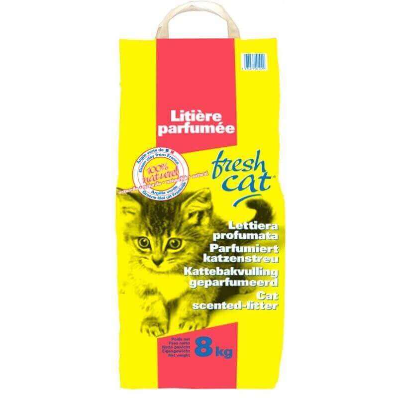 Litière parfumée Fresh Cat granulés 8kg