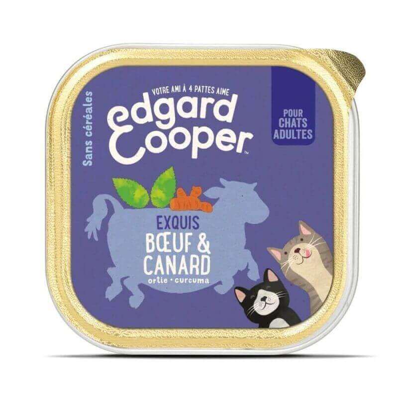Barquette chat Boeuf et Canard 85g Edgar Cooper
