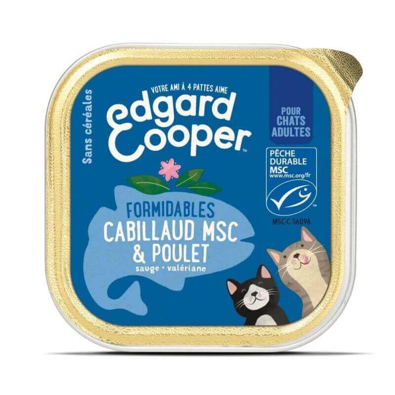 Barquette chat Poulet et Cabillaud 85g Edgar Cooper Barquette chat Poulet et Cabillaud 85g Edgar Cooper