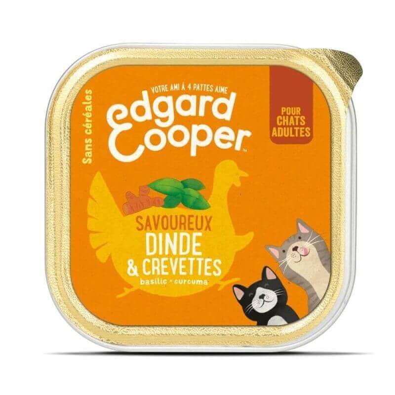 Barquette chat Dinde et Crevettes 85g Edgar Cooper Barquette chat Dinde et Crevettes 85g Edgar Cooper