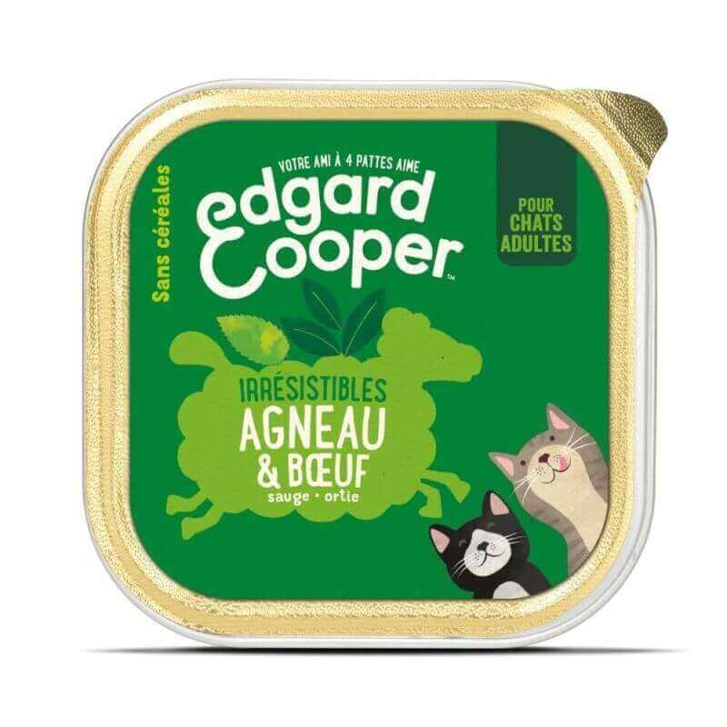 Barquette chat Agneau et Boeuf 85g Edgar Cooper