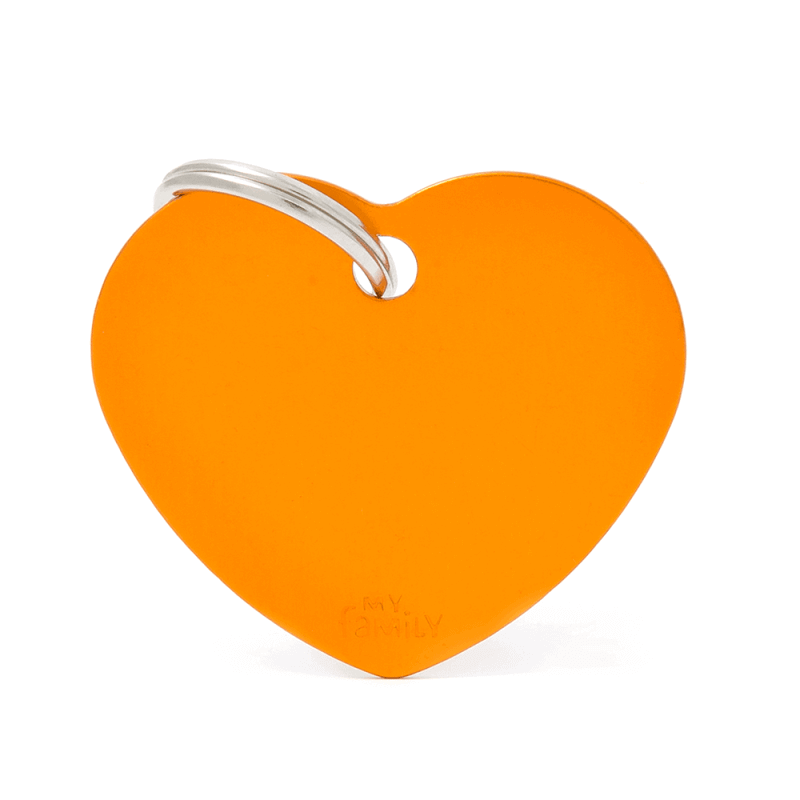 Médaille Basic grand cercle cœur orange