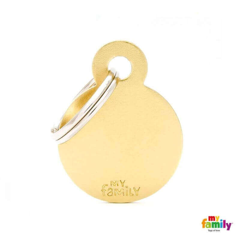 Médaille Basic Petit cercle alu or Médaille Basic Petit cercle alu or