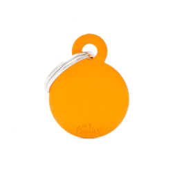 Médaille Basic Petit cercle alu orange